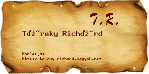 Töreky Richárd névjegykártya