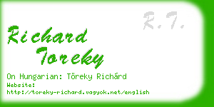 richard toreky business card