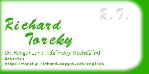 richard toreky business card